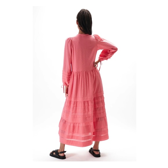 New! RUE STIIC Laney Pleated Ruffled Maxi Dress - Picture 7 of 11